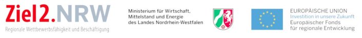 Gefördert durch die Europäische Union in Verbindung mit dem Ministerium für Wirtschaft, Energie, Industrie, Mittelstand und Handwerk des Landes Nordrhein-Westfalen