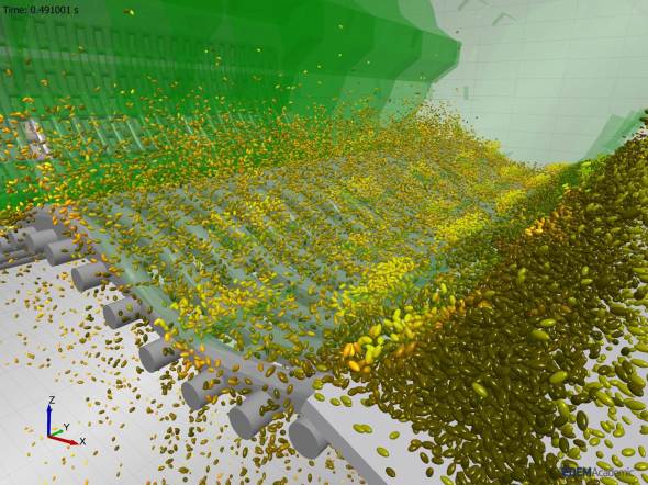 Prozesssimulation am Dreschkorb (Mock-Up) Prozesssimulation am Dreschkorb (Mock-Up)