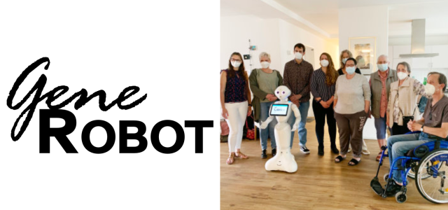 Logo GeneRobot and project team with robot 