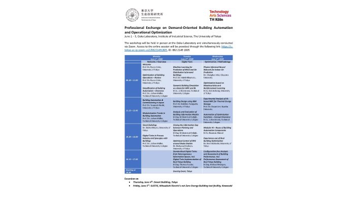 Agenda Workshop Colabo an der University of Tokyo