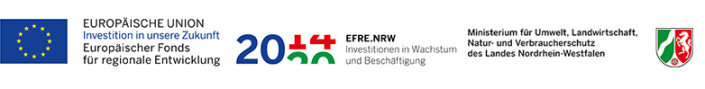 Logos EFRE, EFRE.NRW, NRW-Umweltministerium