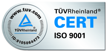 DIN ISO 9001 Zertifizierungssiegel TÜV