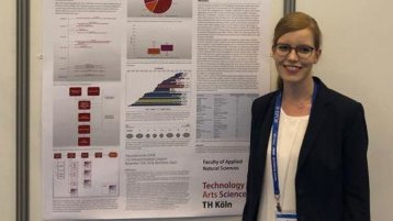 Sarah Lehmann veröffentlichte die Ergebnisse ihrer Abschlussarbeit auf dem ISPOR Europe 2018 in Form eines wissenschaftlichen Posters. (Image: TH Koeln/ Sarah Lehmann)