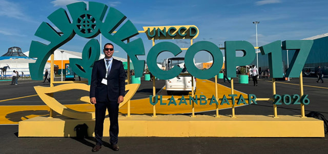 Dr. Hassan Aboelnga at the UNCCD COP17 (Bild:Dr. Hassan Aboelnga)