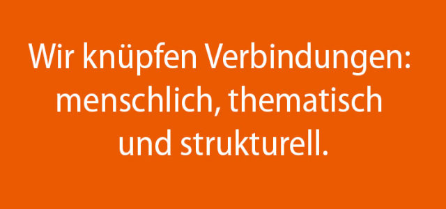 Wir knüpfen Verbindungen: menschlich, thematisch und strukturell. (Bild:TH Köln)