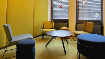 Kleiner Kreativraum der Hochschulbibliothek Gummersbach  (Bild: TH Köln/ Jana Rettke)