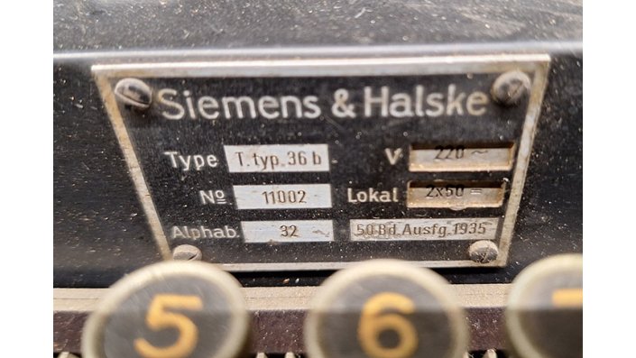 Typenschild Siemens & Halske