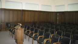 Blick in den leeren Mevissensaal Blick in den leeren Mevissensaal
