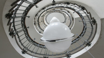 Historische Wendeltreppe von unten (Image: Thilo Schmülgen/FH Köln)