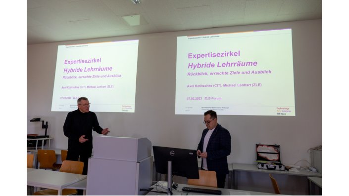Axel Kotitschke und Michael Lenhart berichten aus dem Expertisezirkel Hybride Lehrräume.