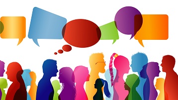 Bunte Silhouetten von Menschen im Profil mit Sprechblasen (Bild: Adobe Stock / melita) Bunte Silhouetten von Menschen im Profil mit Sprechblasen (Bild: Adobe Stock / melita)