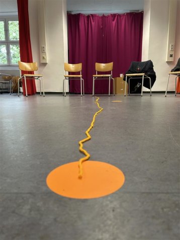 orangefarbene Schnur orangefarbene Schnur