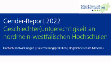 Gender Report 2022 (Bild: Netzwerk Frauen und Geschlechterforschung NRW)