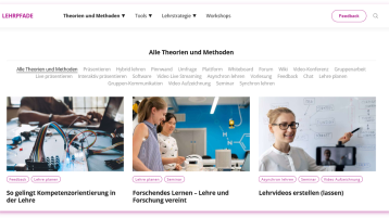 Thematische Eingrenzung in Website Lehrpfade