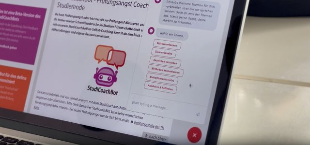 Zu sehen ist ein Ausschnitt der Benutzeroberfläche des Studicoachbots. (Bild:ZLE)