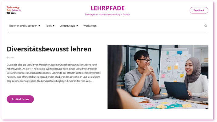 Startseite Website Lehrpfade