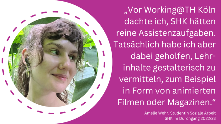 Zitattafel mit Erfahrungsbericht zum ersten Durchlauf von Working@TH Köln