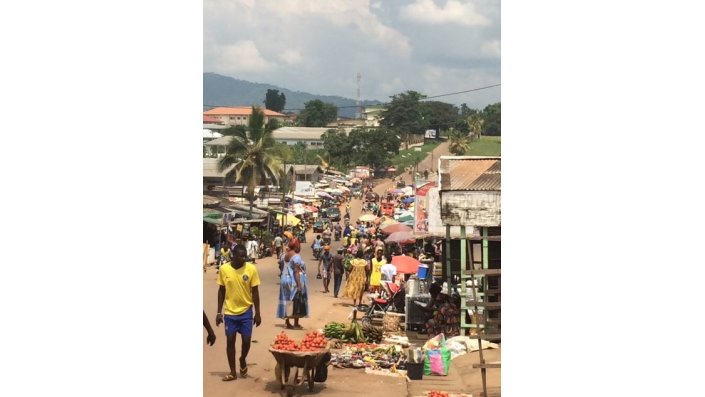 Zone piétonne à l'Afrique