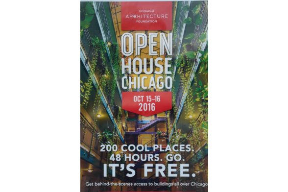 Poster einer Architekturausstellung in Chicago