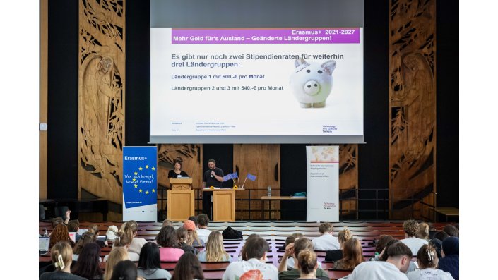 Erasmus-Infoveranstaltung in der Aula