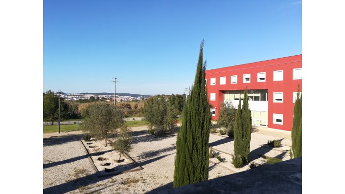 Auf der Terrasse des Studentenwohnheims