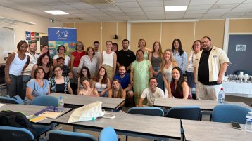 Gruppenbild der Teilnehmden am ERasmus-BIP Transformative Engagement at Université Gustave Eiffel 2026 (Bild: TH Köln/ privat)
