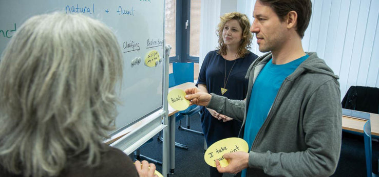 Teilnehmende am Kurs Englisch for Social Sciences Lecturers (Bild: Daniel Walta/TH Köln)