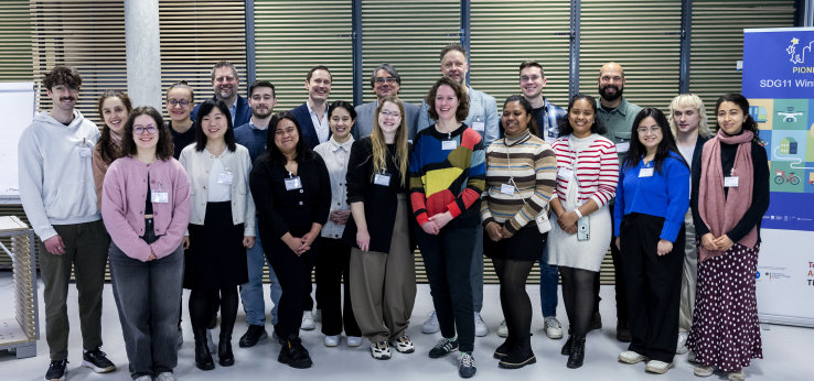 Gruppenbild der PIONEER SDG11 Winter School am Eröffnungstag. (Image: Michael Bause/TH Köln)