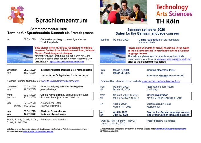 Dates_for_German_Language_Courses_summer semester 2020 Dates_for_German_Language_Courses_summer semester 2020