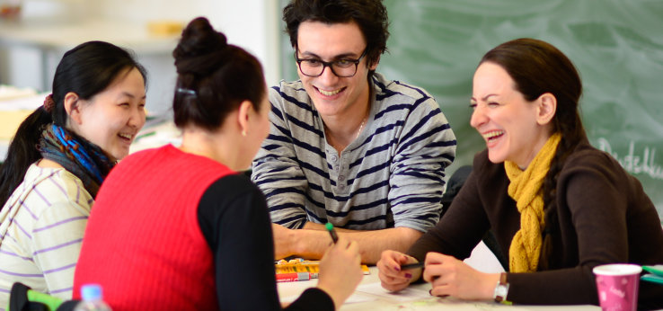 Lerngruppe im Sprachlernzentrum (SLZ) (Image: (Costa Belibasakis/Fachhochschule Köln))