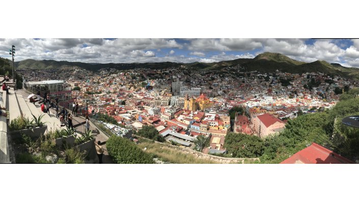 Stadtüberlick von Guanajuato vom Monumento al Pipila