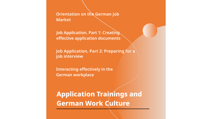 Workshops Certificate Program English Track in the subject area Application Training and German Work Culture