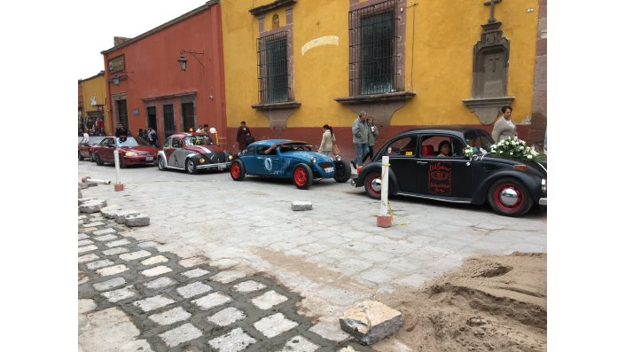 Ein Puebla mit VW Käfern in Mexico