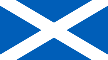 Schottische Flagge (Bild: gemeinfrei auf Wikimedia)