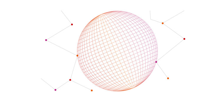 Illustrierte Erdkugel mit vernetzten Punkten (Image: TH Köln/ R02)