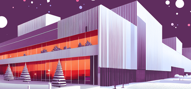 KI-generiertes Weihnachtsmotiv des Campus Leverkusen (Bild:TH Köln, mit Nutzung von KI erstellt)