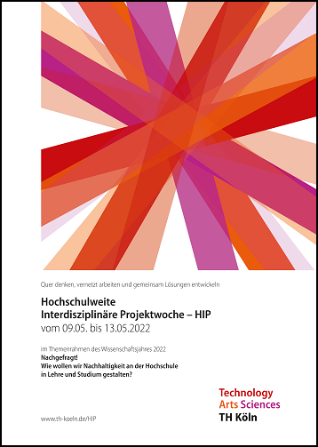 So sieht das Ankündigungsplakat zur HIP im Sommersemester 2022 aus