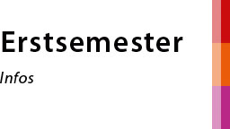 Schriftzug: Erstsemesterinfos