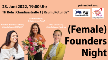 Female Founders Night (Bild: StartUpLab@TH Köln) Female Founders Night (Bild: StartUpLab@TH Köln)