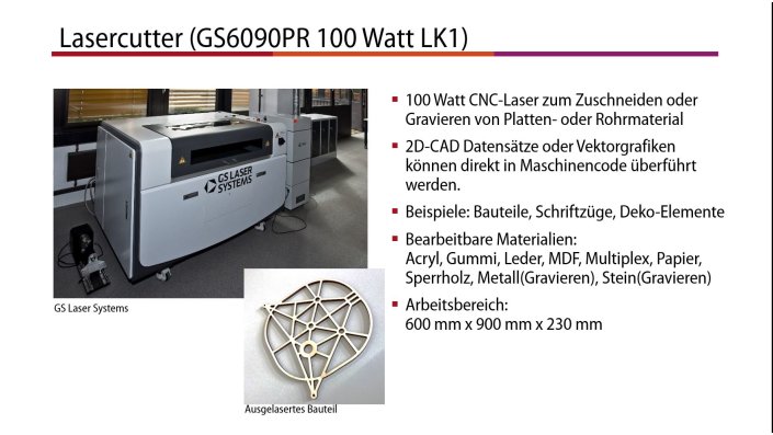 Lasercutter (GS6090PR 100 Watt LK1)