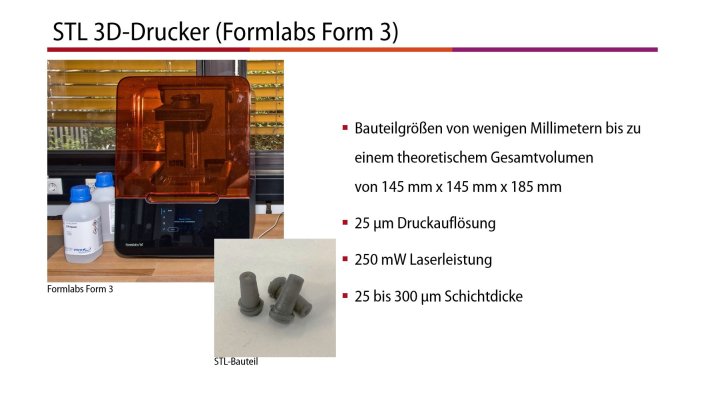 STL 3D-Drucker (Formlabs Form 3)