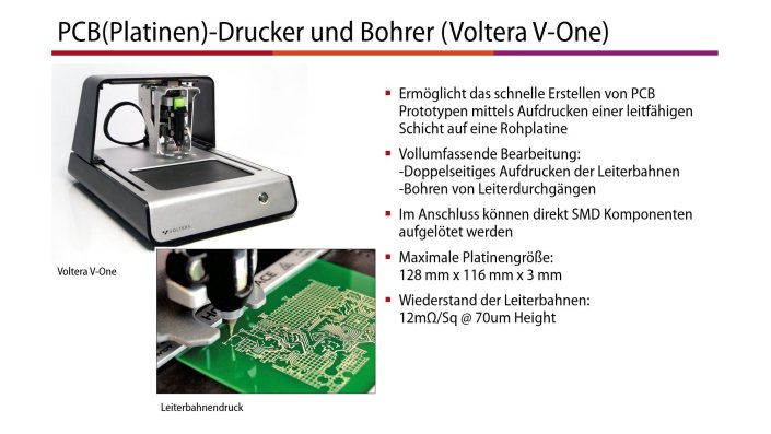 PCB(Platinen)-Drucker und Bohrer (Voltera V-One)