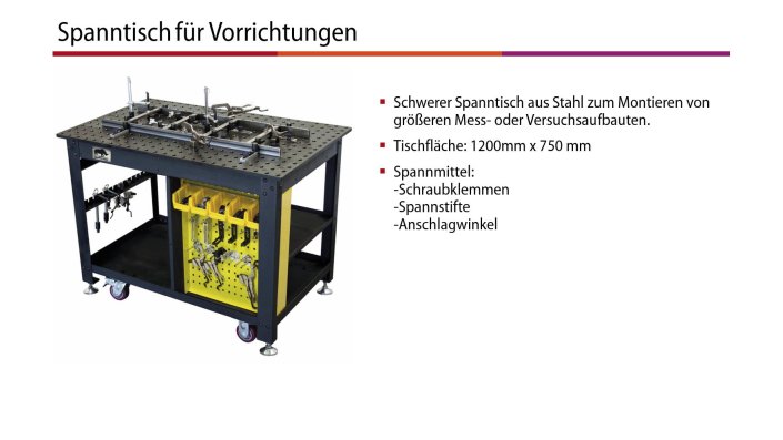 Spanntisch für Vorrichtungen