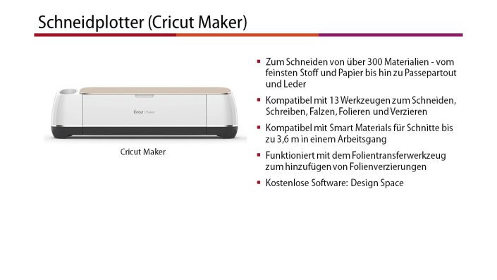 Schneidplotter (Cricut Maker)