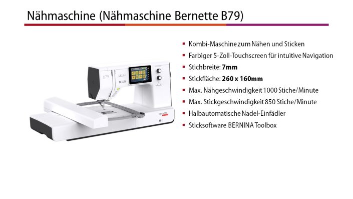 Nähmaschine (Bernette B79)