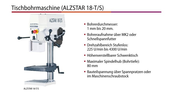 Tischbohrmaschine (ALZSTAR 18-T/S)