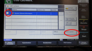 Ansicht des USB-Laufwerks Ansicht des USB-Laufwerks