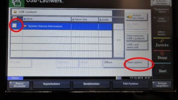 Ansicht des USB-Laufwerks