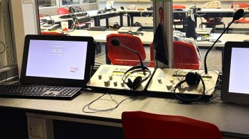 Dolmetschkabine von innen