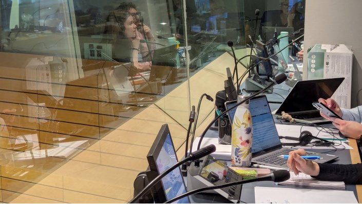 Innenansicht einer Dolmetschkabine